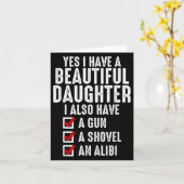 Mens Yes I Have A Beautiful Daughters Sarcastic Da Karte (Gelbe Blume)