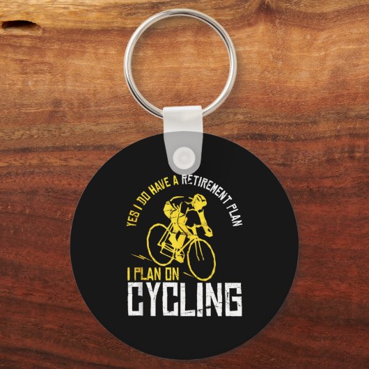 Mens Yes I Have A Retirement Plan Cycling - Funny  Schlüsselanhänger (Vorderseite)