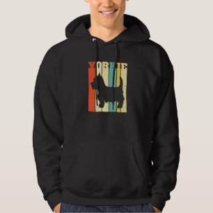 Mens Yorkie Yorkshire Terrier Retro Vintag Vertic Hoodie