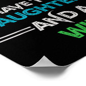 Mens You Can't E Me I Have Two Daughters And A Wif Poster (Ecke)