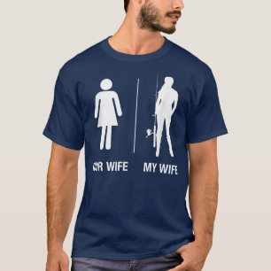 Mens Your Ehefrau Meine Ehefrau Fischen, Funny Hus T-Shirt