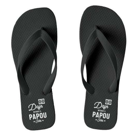 Mens Zero Days ohne Papou Joke Badesandalen (Fußbett)