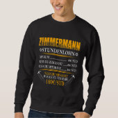 Mens Zimmermann Hourmann Wage Carpentry Craft Sweatshirt (Vorderseite)