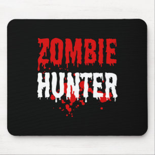 Mens Zombie Hunter Beängstigend Halloween Mousepad