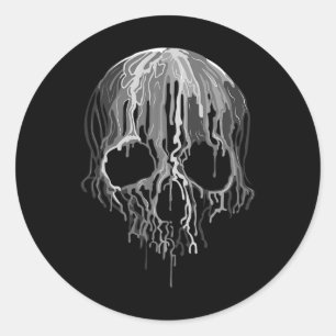 Mens Zombie Hunter Beängstigend Halloween Runder Aufkleber