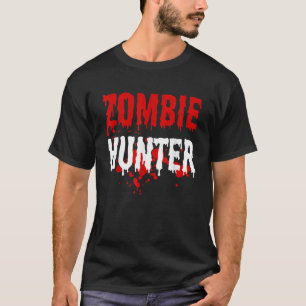 Mens Zombie Hunter Beängstigend Halloween T-Shirt