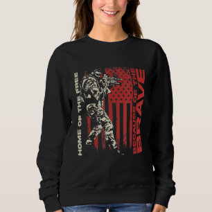 Mens Zuhause des Freie wegen der tapferen US-Fla Sweatshirt