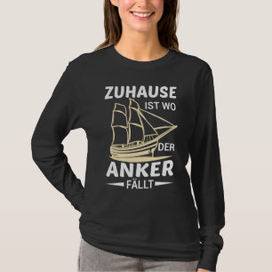 Mens Zuhause ist, wo der Anker Captain Crusad fall T-Shirt
