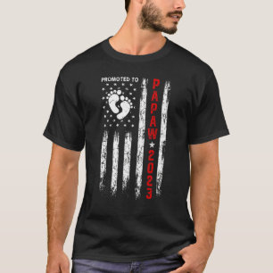 Mens zum Papaw 2023 zum Tag des Vaters der US-Flag T-Shirt