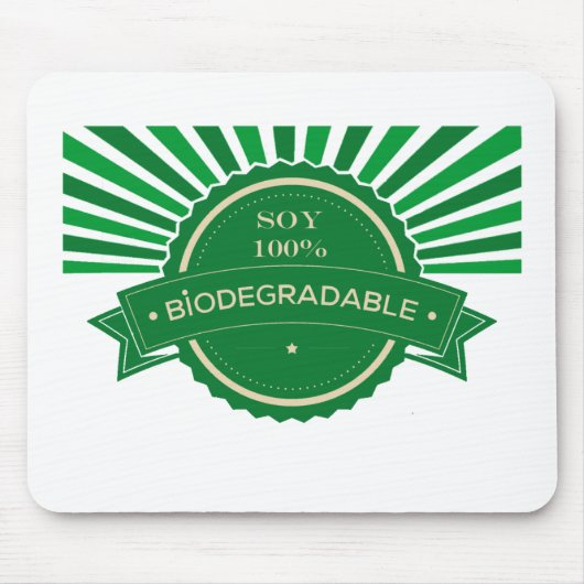 Mensaje Soy 100% biologisch abbaubar Mousepad (Vorne)