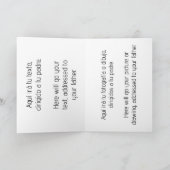 Mensajes para papá. Messages for dad. Karte (Innenseite)