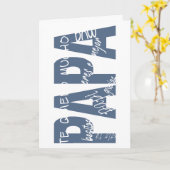 Mensajes para papá. Messages for dad. Karte (Gelbe Blume)