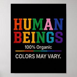 Mensch 100% Biologische Farben Können Variieren Lg Poster