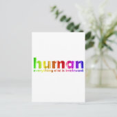 Mensch - Alles andere ist irrelevant Postkarte (Stehend Vorderseite)