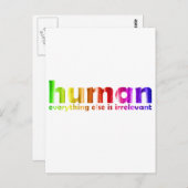 Mensch - Alles andere ist irrelevant Postkarte (Vorne/Hinten)