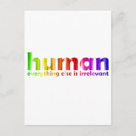 Mensch - Alles andere ist irrelevant Postkarte