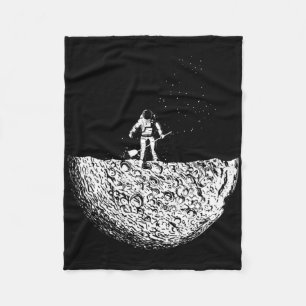 Mensch auf dem Mond in einem Anzug eines Raumfahre Fleecedecke