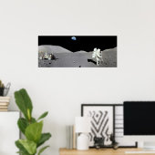 Mensch auf dem Mond Poster (Heimbüro)