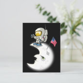 Mensch auf dem Mond Postkarte (Stehend Vorderseite)