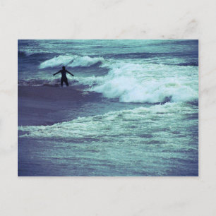 Mensch auf See Postkarte