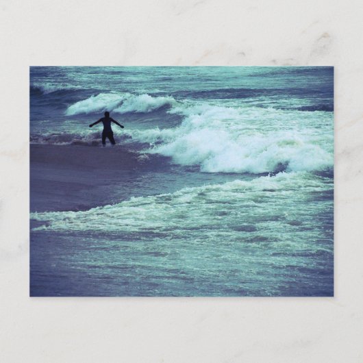 Mensch auf See Postkarte (Vorderseite)