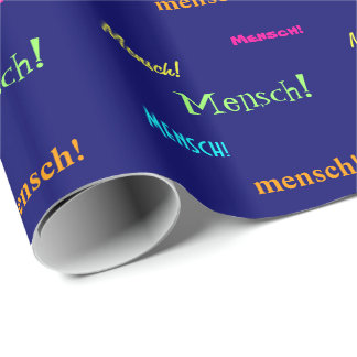 Mensch! - Bunte Wörter/Judentum Geschenkpapier