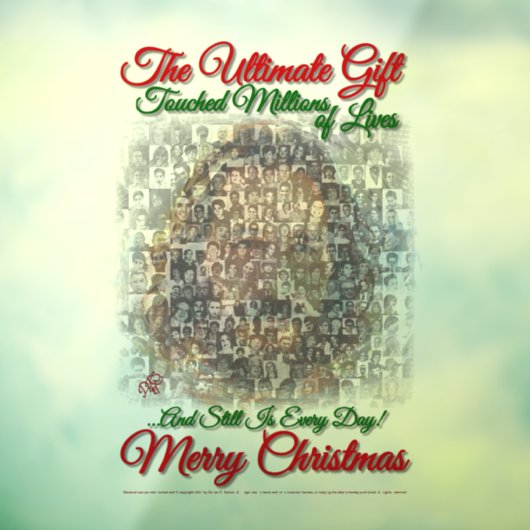 "Mensch: Das ultimative Geschenk" Statisches Klebe Fensteraufkleber (Blatt 3)