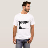 "Mensch, der unter einem Baum in ruhiger Silhouett T-Shirt (Vorne ganz)