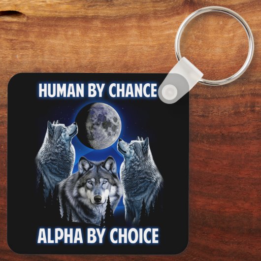 Mensch durch Zufall Alpha by Choice Paroday Alpha  Schlüsselanhänger (Rückseite)