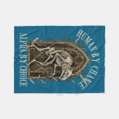 Mensch durch Zufall Alpha durch Wahl Alpha Wolf Me Fleecedecke (Vorderseite (Horizontal))