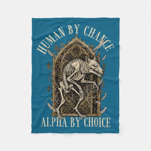 Mensch durch Zufall Alpha durch Wahl Alpha Wolf Me Fleecedecke (Vorderseite)
