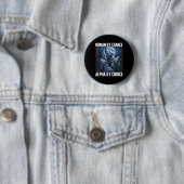 Mensch durch Zufall Alpha durch Wahl Lustiger Wolf Button (Beispiel)
