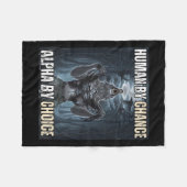 Mensch durch Zufall Alpha per Auswahl Coole Funny Fleecedecke (Vorderseite (Horizontal))