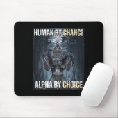 Mensch durch Zufall Alpha per Auswahl Coole Funny Mousepad (Mit Mouse)