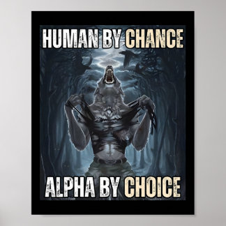 Mensch durch Zufall Alpha per Auswahl Coole Funny Poster