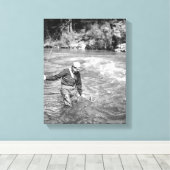 Mensch Fischen Leinwanddruck (Insitu (Holzboden))