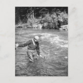 Mensch Fischen Postkarte (Vorderseite)