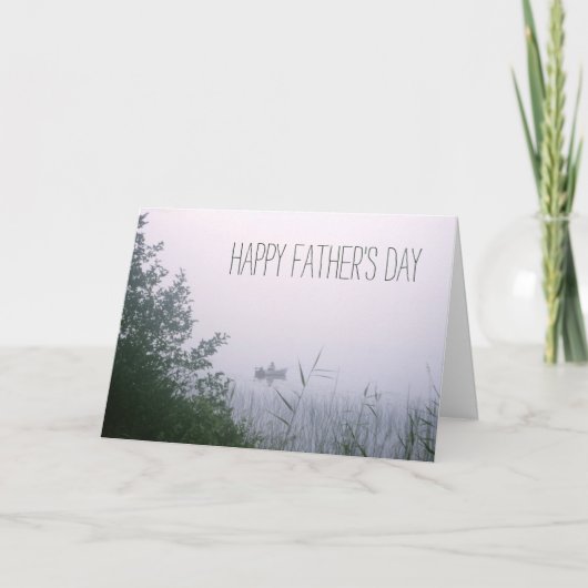 Mensch Fischen Schönes Inspiration Foggy Morning Karte (Vorderseite)