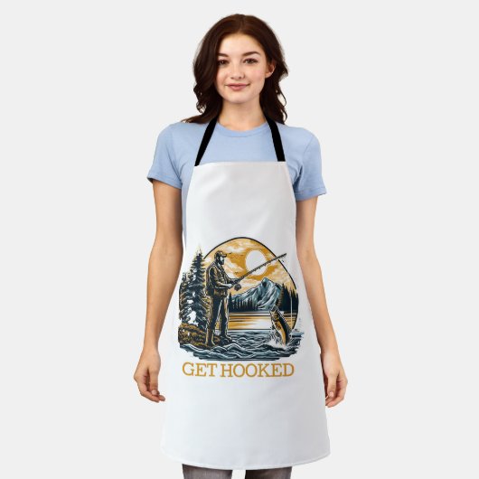 Mensch Fischen Schürze (Getragen)
