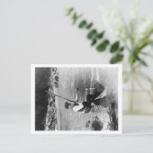 Mensch Fischen und Landung Zwei Fische auf einmal  Postkarte (Stehend Vorderseite)