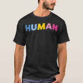 Mensch (gekrümmt) - Pansexual T-Shirt (Vorderseite)