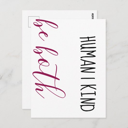 Mensch. Gut. Sei beides! Postkarte (Vorne/Hinten)