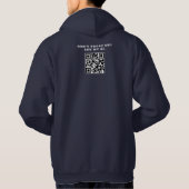 Mensch, Hallo, Binärcode Promo QR Code - Tech Humo Hoodie (Rückseite)