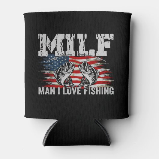 Mensch I Liebe Fischen kann kühlen Dosenkühler (Vorderseite)