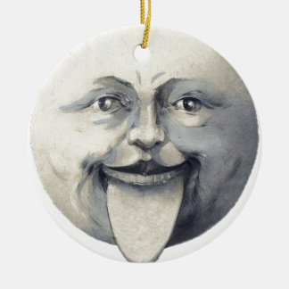 Mensch im Mond Keramikornament