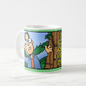 Mensch in Holz Kaffeetasse (Vorderseite Links)