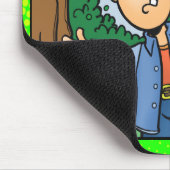 Mensch in Holz Mousepad (Ecke)