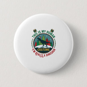 Mensch Kostüm Dinosaurier Weihnachten Santa Hut Ki Button