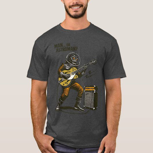Mensch oder Astroman Alien Space Commander Freund T-Shirt (Vorderseite)