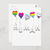 Mensch - schwul-lesbische Bisexuelle Transgender P Postkarte (Vorne/Hinten)